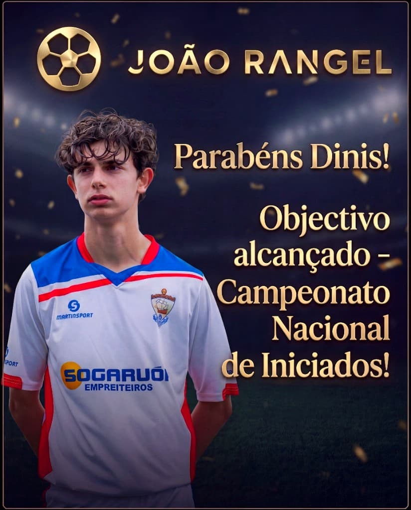 Publicação «Parabéns Dinis!»: Dinis Martins com o texto «Objectivo alcançado - Campeonato Nacional de Iniciados!».